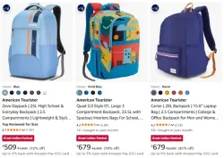 American Tourister Backpack | School Bag at minimum 60% Discount