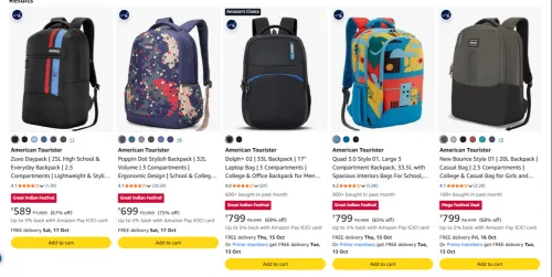 Image of American Tourister Bags & Backpacks at up to 75% Discount