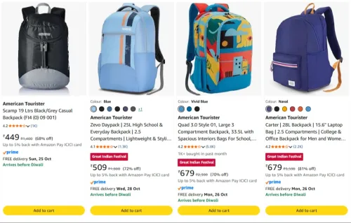 Image of American Tourister Bags upto 81% Discount