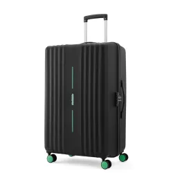 American Tourister Cleva S | Luggage Trolley Bag (77 cm) | 360° 8 Wheel Travel Luggage | 2 Compartments | Hard Luggage Polypropylene Suitcase | Mounted TSA Lock | 3 Years Warranty | Black &....