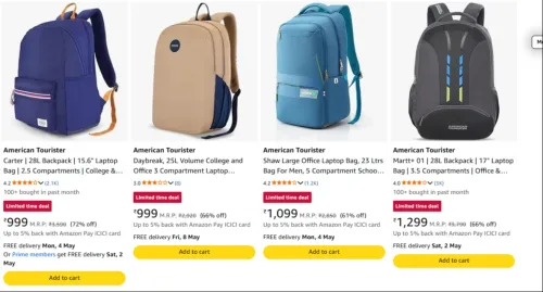 Image of American Tourister Laptop bag at minimum 60% Discount