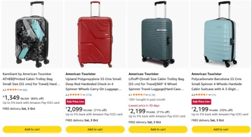Image of American tourister luggages upto 84% discount 