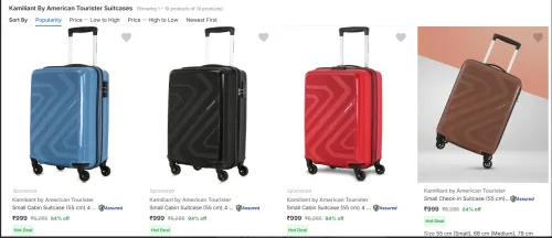 Image of Kamiliant By American Tourister Suitcases at ₹999
