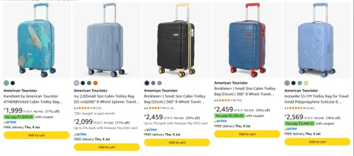 Image of American Tourister Trolley Bags at minimum 70% Discount