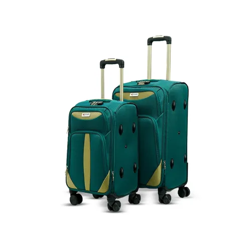 Image of American Traveller TourisForever Heavy‑Duty Twill Luggage 2‑Piece Set (Green)