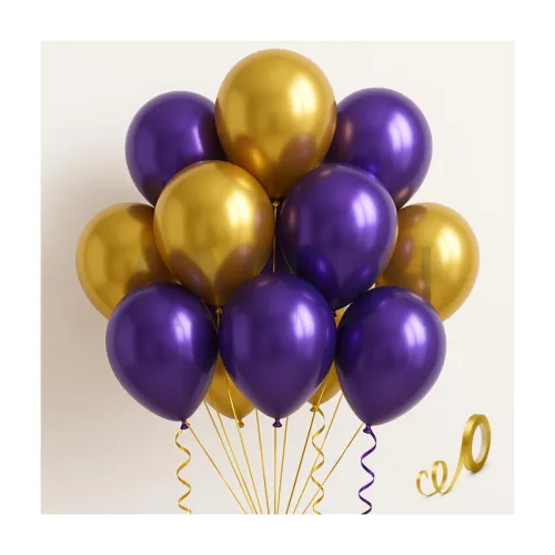 Image of AMFIN 10 inch Metallic Chrome Balloons Po10