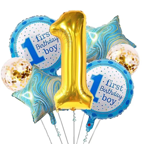 Image of AMFIN® 1st Birthday Decoration Set for Boys
