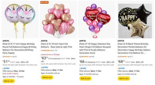 Image of Amfin Balloon starting @ ₹51