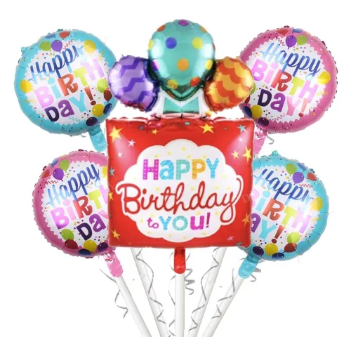 Image of AMFIN® (Pack of 5) Happy Birthday Foil Balloon