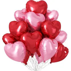 AMFIN (Pack of 5) Heart Foil Balloons