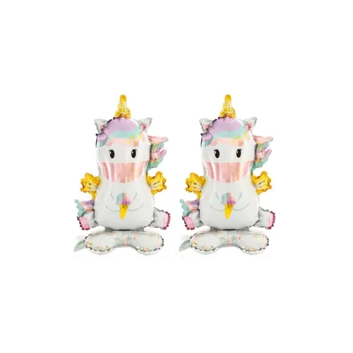 Image of AMFIN 3D Self Standing Unicorn Foil Balloons Pack of 2