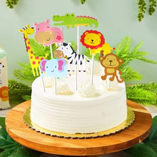 Image of AMFIN® Zoo cake topper / Cupcake Topper / Animal Props
