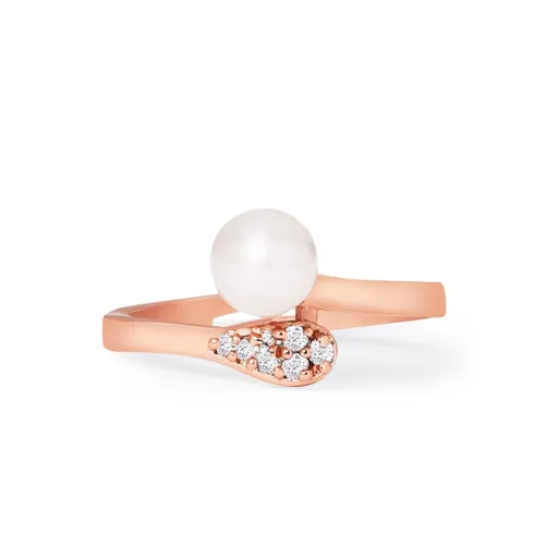 Image of Ami Rose Gold Cubic Ring For Women