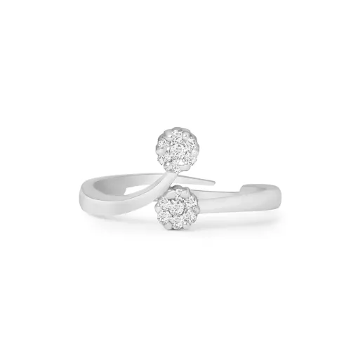 Image of Ami Silver Tone Cubic Ring