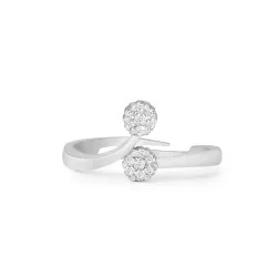 Ami Silver Tone Cubic Ring