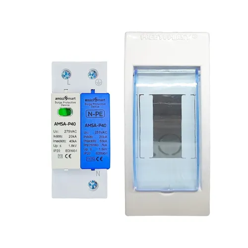 Image of amiciSmart AC Surge Protector 275V 20KA~50KA SPD Lightning Protection Device