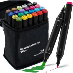 Amitasha 24 Colors Dual Tip Art Marker Pen Set
