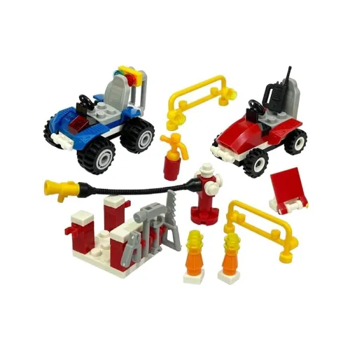 Image of Amitasha Fire Station Car Building Blocks Kit Model Vehicle Toy Set 
