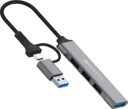 AMKETTE 4 Port USB 3.0 Metal Hub