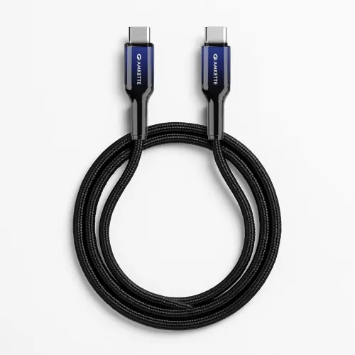Image of Amkette ChargePro 65 W Fast‑Charging USB‑C to USB‑C Cable 1.5 m