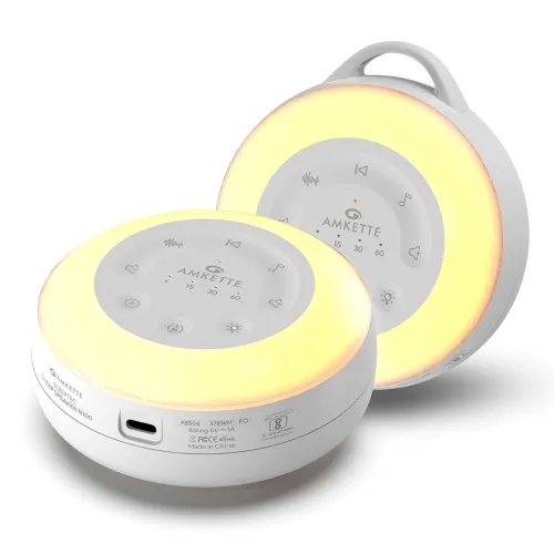 Image of Amkette Sleeptec Sleep Speaker/White Noise Machine, 24 Preloaded Soothing Sounds