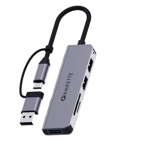 Image of Amkette Type A+C 5 in 1 USB Hub