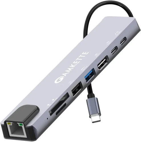 Image of Amkette Type-C 8-in-1 Multiport Dock