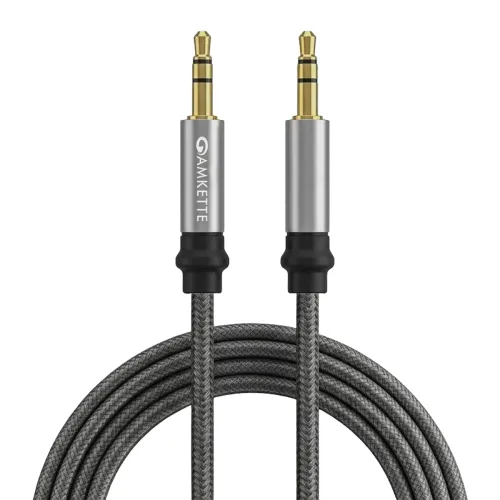 Image of Amkette Vibe Braided Aux Cable | Audio Cable for Speakers | 3.5mm Audio Cable