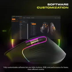 AMKETTE XS Series Flow Plus Ergonomic Optical Mouse