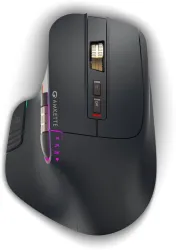 AMKETTE XS Series Flow Plus Ergonomic Optical Mouse (2.4GHz Wireless, Bluetooth, Black)