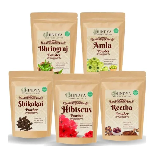 Image of Amla Reetha Shikakai Bhringraj Hibiscus Powder 250g