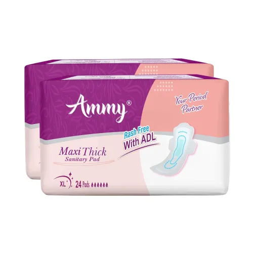 Image of Ammy Maxi Thick Sanitary Pads 48 Pcs Pack of 2