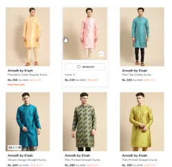 Amodh by Kisah Mens Kurta Up to 90% Discount