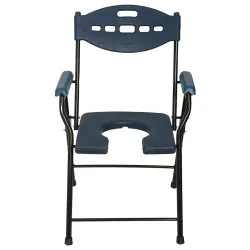 AMONE Folding Commode Chair, Elderly Disabled Man And Pregnant Woman Stainless Steel Shower And Bathing Room Mobile Toil