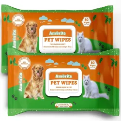 AMORITE Anti-Bacterial Pet Wipes 160 Count (Po2)