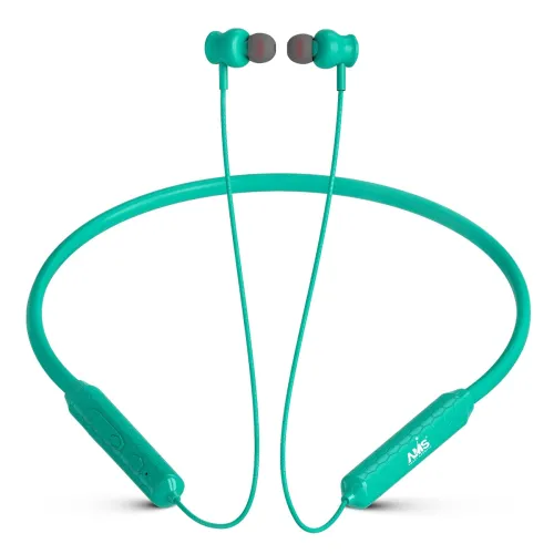 Image of AMS Football Series NB-26 Wireless Earphones Bluetooth Neckband Upto 30 hrs Playtime, in-Ear Wireless Headphones with Mi