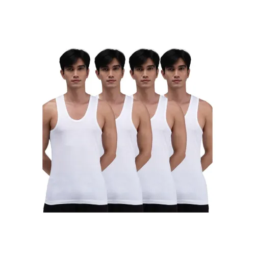 Image of Amul Comfy Men Cotton Solid White 