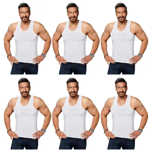 Image of AMUL MEN’S COTTON VEST PACK OF 6