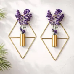 AN IMPEX Geometric Diamond Wall Hanging Vase (Pack of 2)