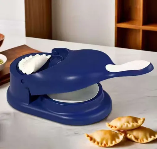 Image of Analog Kitchenware Dumpling Press (Plastic Blue)