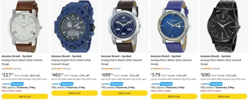 Image of Amazon Brand - Symbol Analog Men's Watch upto 82% Discount