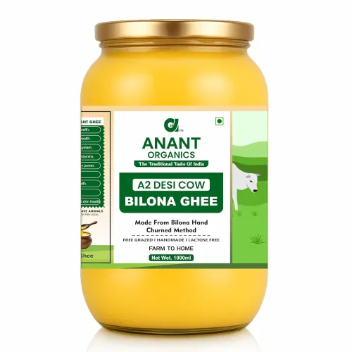 Image of Anant Organics A2 Desi Cow Ghee (1000ml)