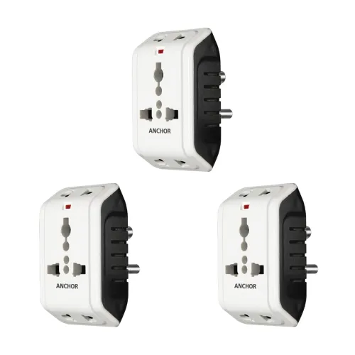 Image of ANCHOR 6A 3 Pin Multi Plug Socket (White - PK3)