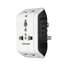 Anchor 6A 3-Pin Universal Multiplug Adapter (White)