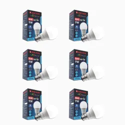 ANCHOR 9 W Basic Standard B22 LED Bulb (White, Pack of 6)