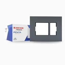 Anchor by Panasonic Penta 6 Module Black Regular Cover Plate 