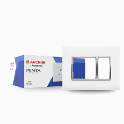 Anchor by Panasonic Penta Gina Cover Plate with Chrome Collar for Switch Board 