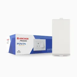 Anchor by Panasonic Penta Modular 16AX One Way Switch, 1 M Switch for Large Home Appliance (White, 65007)