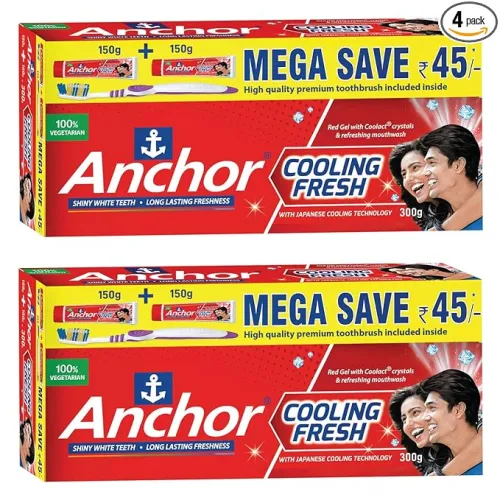 Image of Anchor Cooling Fresh Gel Toothpaste 600g (150g x 4)