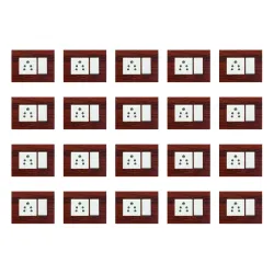 Anchor Penta 3M Modular Gina Plate (Chocolate Hardwood, 20-Pack)